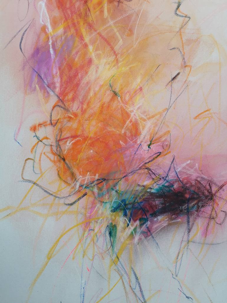 Original Abstract Expressionism Abstract Painting by Marie-José Domenjoz