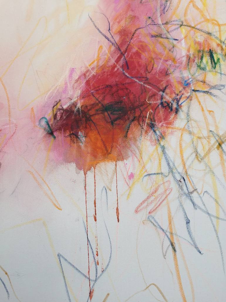 Original Abstract Expressionism Abstract Painting by Marie-José Domenjoz