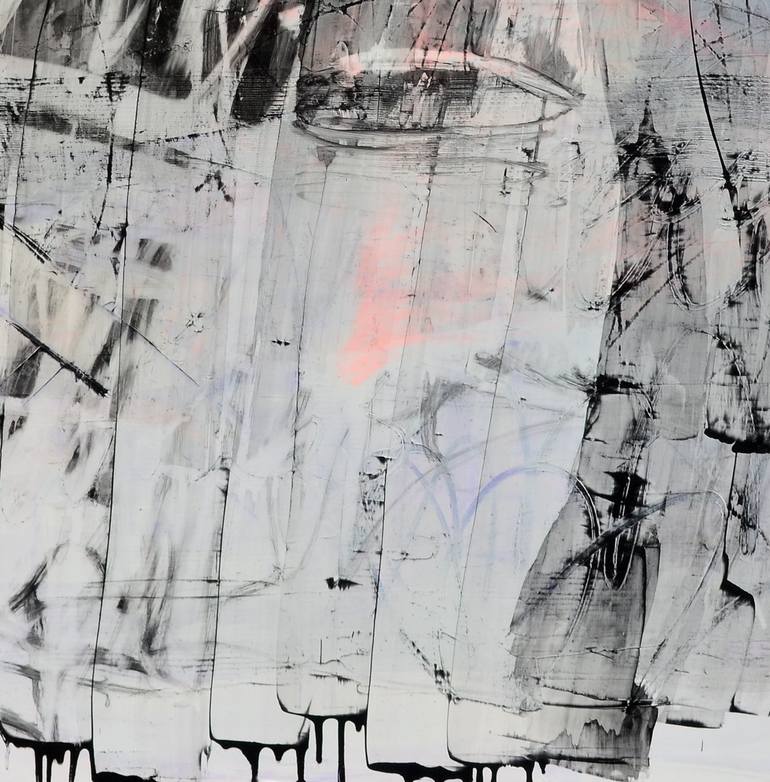 Original Abstract Expressionism Abstract Painting by Marie-José Domenjoz