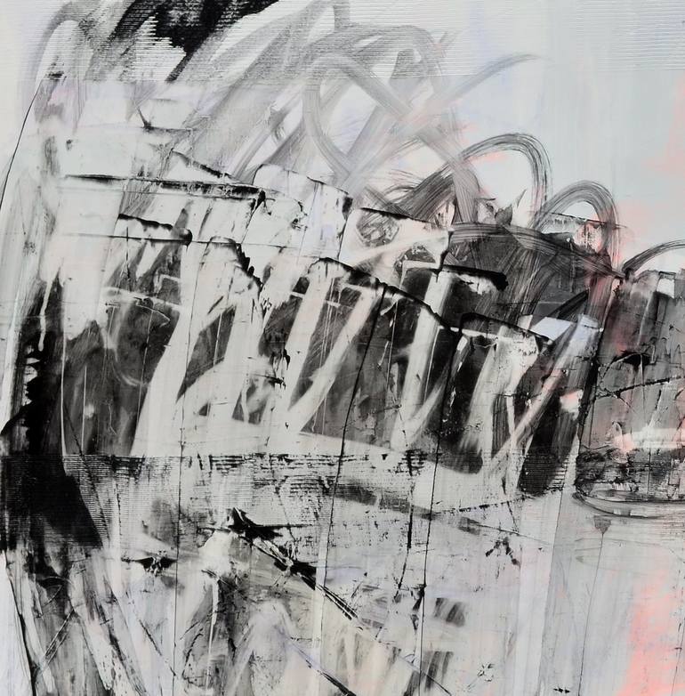 Original Abstract Expressionism Abstract Painting by Marie-José Domenjoz