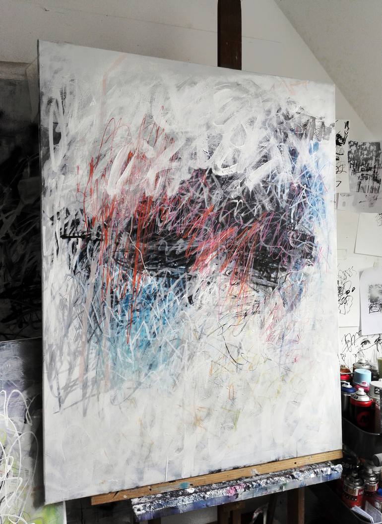 Original Abstract Painting by Marie-José Domenjoz