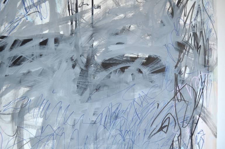 Original Abstract Expressionism Abstract Painting by Marie-José Domenjoz