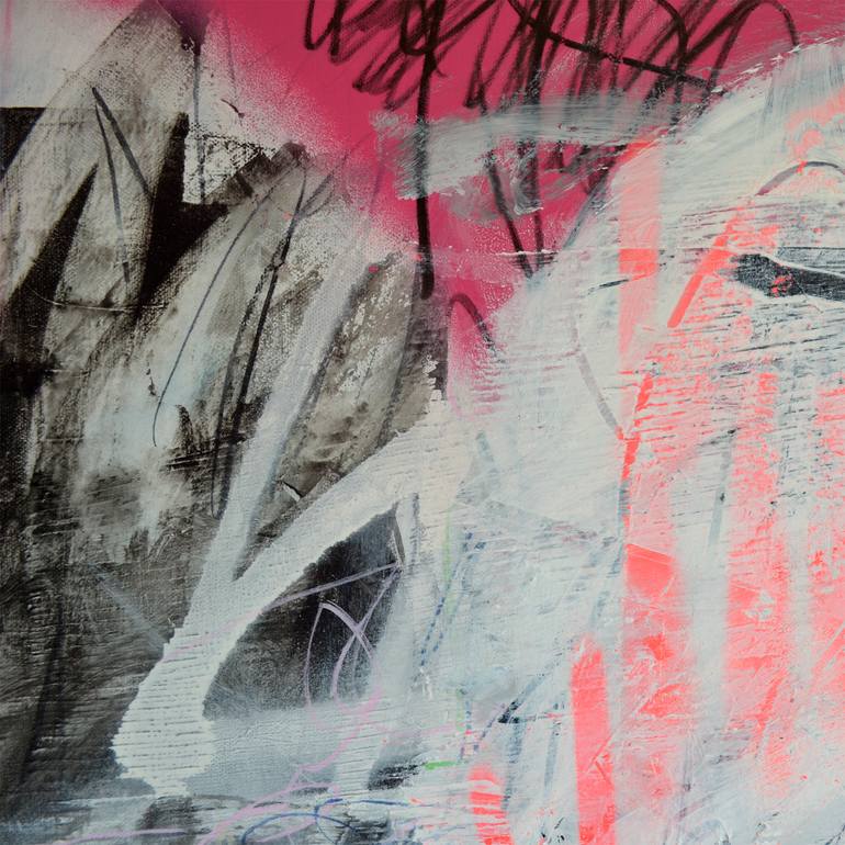 Original Abstract Expressionism Abstract Painting by Marie-José Domenjoz