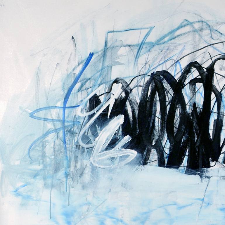 Original Abstract Expressionism Abstract Painting by Marie-José Domenjoz