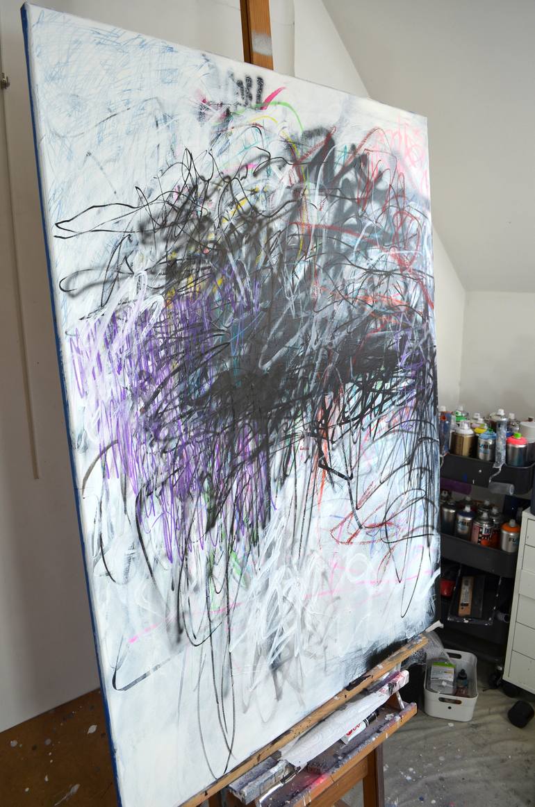 Original Abstract Painting by Marie-José Domenjoz