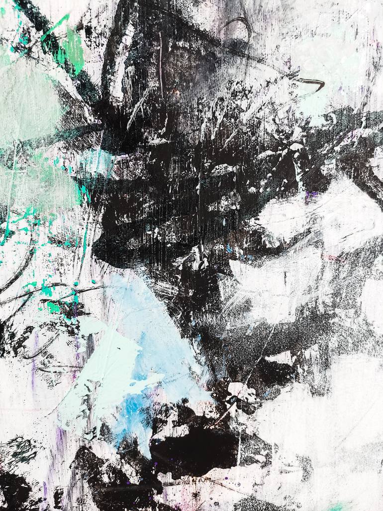 Original Abstract Expressionism Abstract Painting by Marie-José Domenjoz
