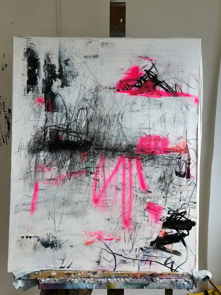 Original Abstract Painting by Marie-José Domenjoz