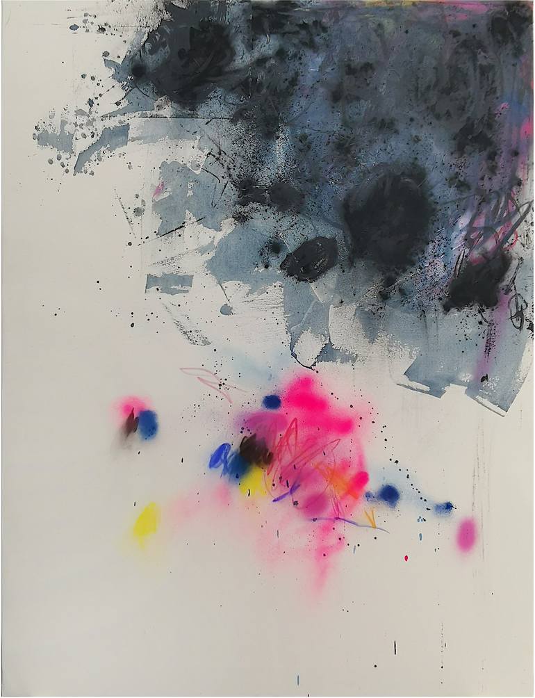 Original Abstract Expressionism Abstract Paintings by Marie-José Domenjoz