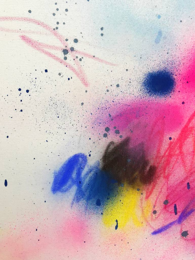 Original Abstract Expressionism Abstract Painting by Marie-José Domenjoz