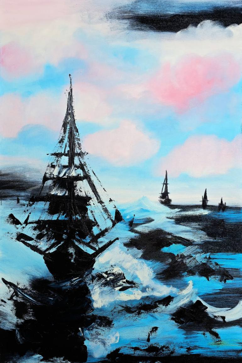 Print of Abstract Expressionism Boat Paintings by Tetiana Surshko