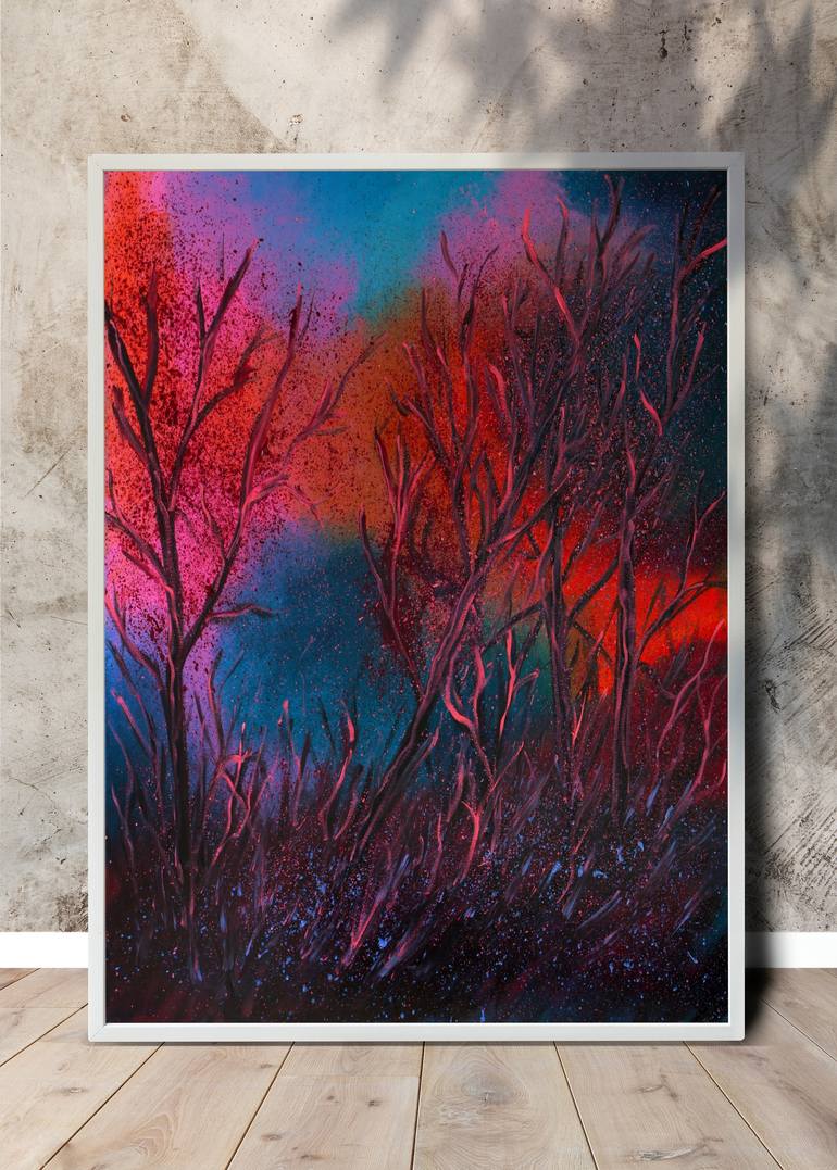 Original Abstract Expressionism Fantasy Painting by Tetiana Surshko