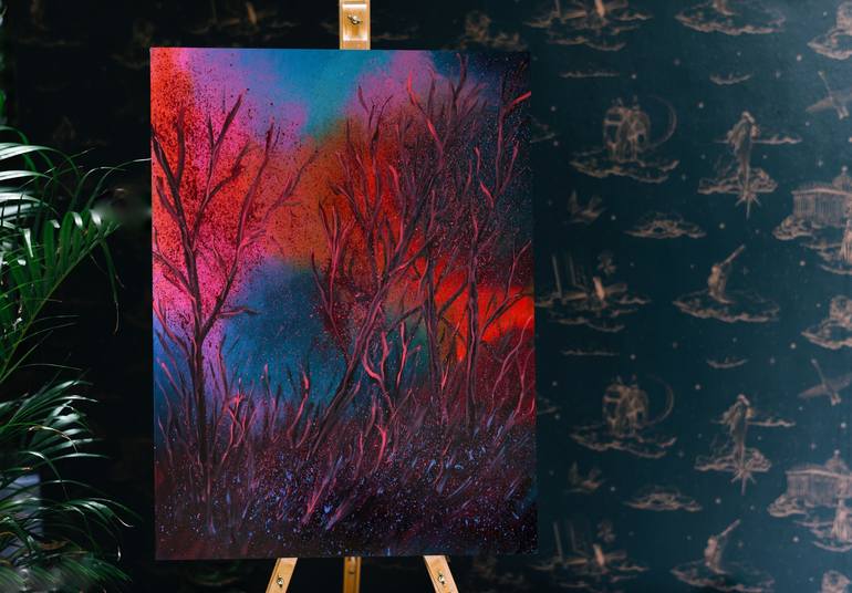 Original Abstract Expressionism Fantasy Painting by Tetiana Surshko