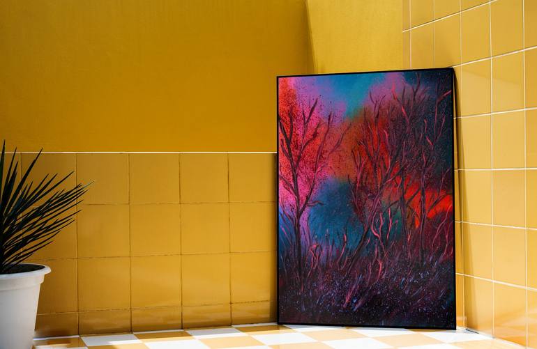 Original Abstract Expressionism Fantasy Painting by Tetiana Surshko