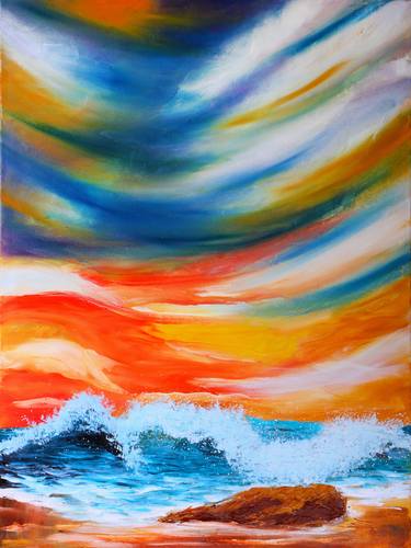 Print of Abstract Expressionism Seascape Printmaking by Tetiana Surshko