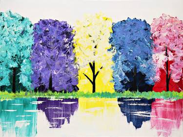 Color Trees print of painting thumb
