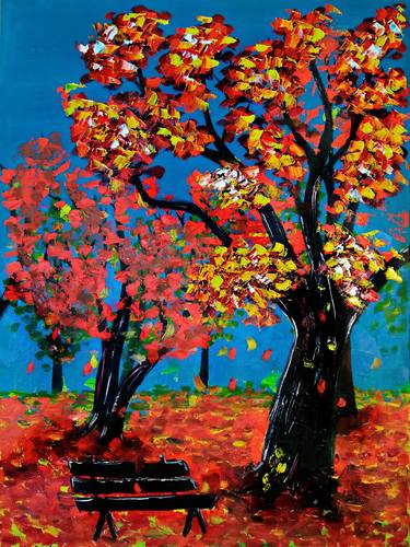 Autumn tree print of painting thumb