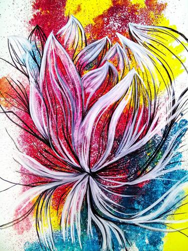 Print of Abstract Expressionism Floral Printmaking by Tetiana Surshko