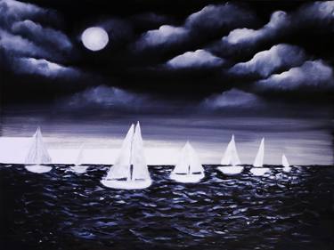 Original Boat Paintings by Tetiana Surshko