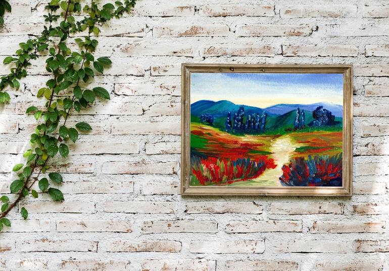 Original Abstract Landscape Painting by Tetiana Surshko