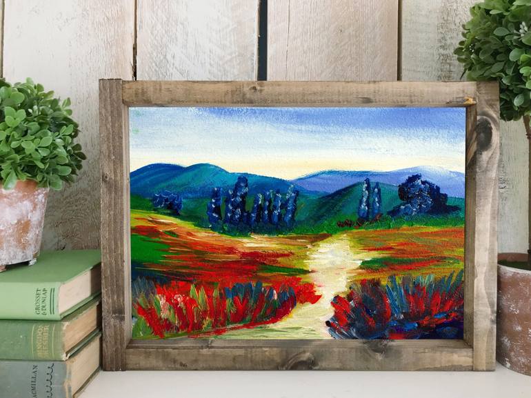 Original Abstract Landscape Painting by Tetiana Surshko