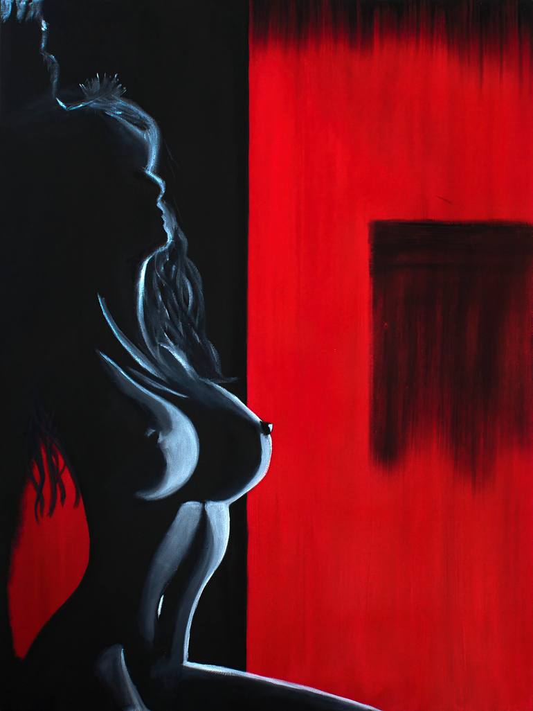 Black Porn Paintings - Erotic wall art Painting by Tetiana Surshko | Saatchi Art