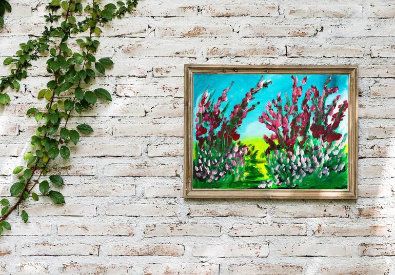 Original Abstract Garden Painting by Tetiana Surshko