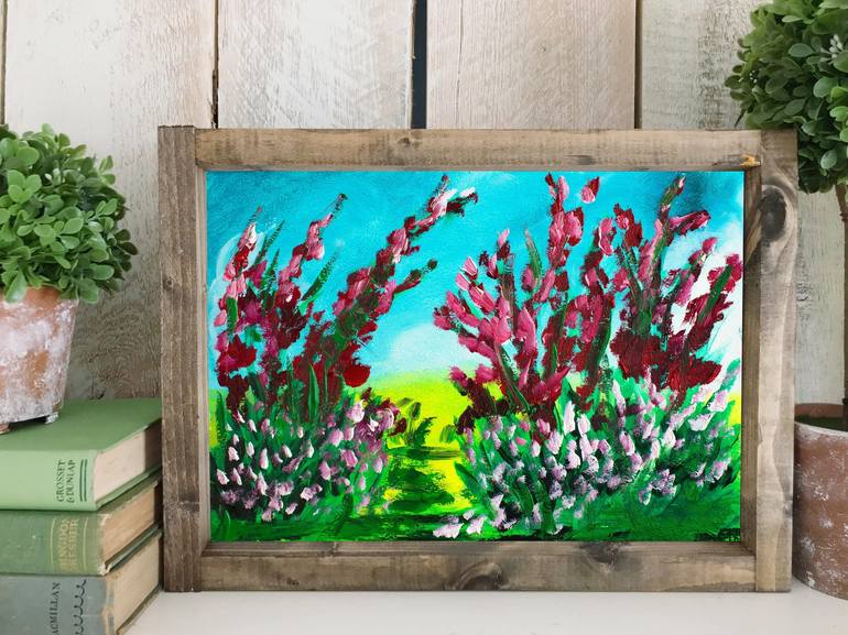 Original Abstract Garden Painting by Tetiana Surshko