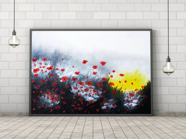 Original Abstract Botanic Painting by Tetiana Surshko