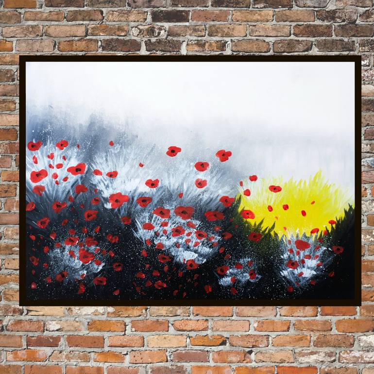 Original Abstract Botanic Painting by Tetiana Surshko