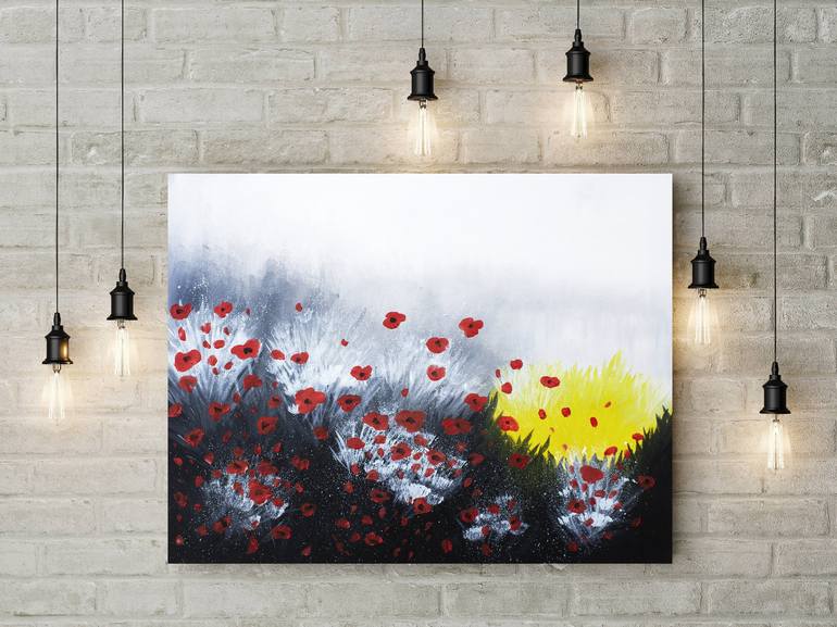 Original Abstract Botanic Painting by Tetiana Surshko