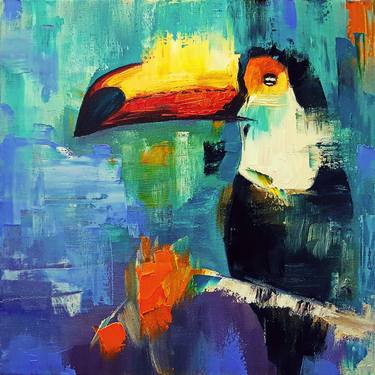 Toucan art print of painting thumb