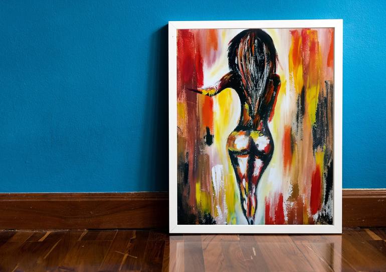 Original Abstract Erotic Painting by Tetiana Surshko