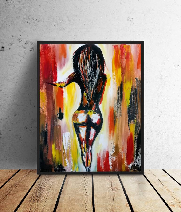 Original Abstract Erotic Painting by Tetiana Surshko