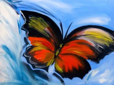 Butterfly Art print of painting thumb