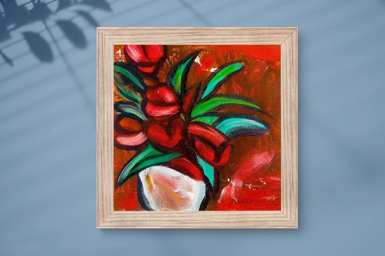 Original Abstract Floral Painting by Tetiana Surshko