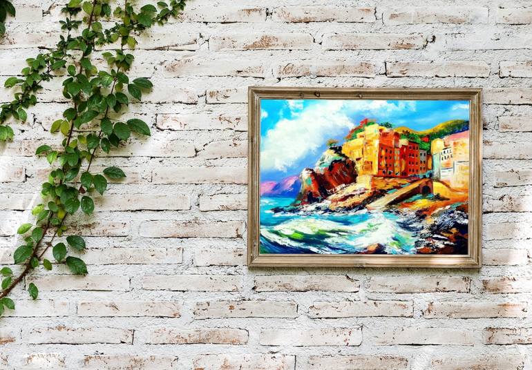 Original Abstract Seascape Painting by Tetiana Surshko