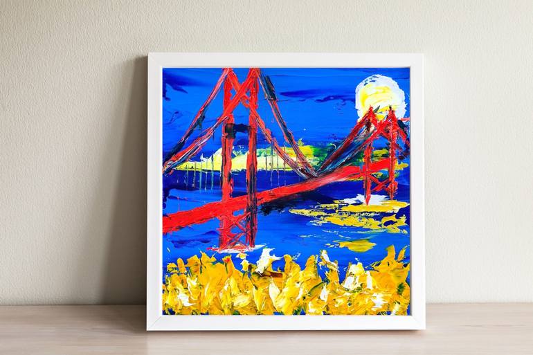 Original Abstract Cities Painting by Tetiana Surshko