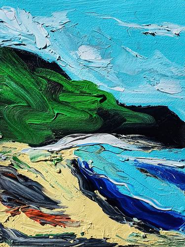 Original Abstract Beach Paintings by Tetiana Surshko