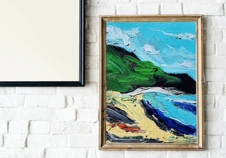 Original Abstract Beach Painting by Tetiana Surshko