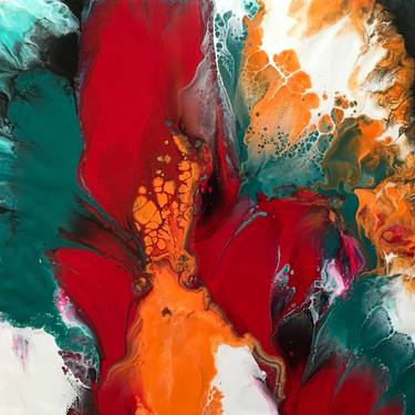 Print of Abstract Floral Paintings by Maggie Golinski