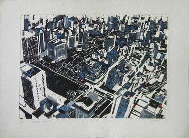 Print of Cities Printmaking by Marthe Hauser