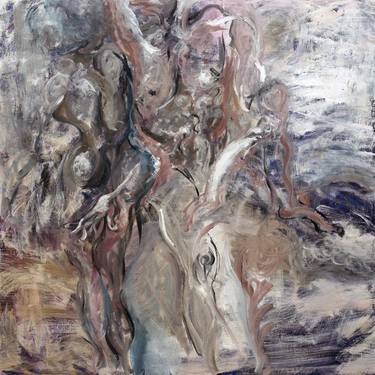 Original Abstract Expressionism Nude Paintings by Meevi Choi