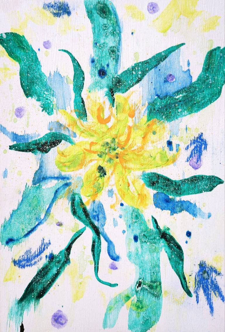 Original Floral Painting by Meevi Choi