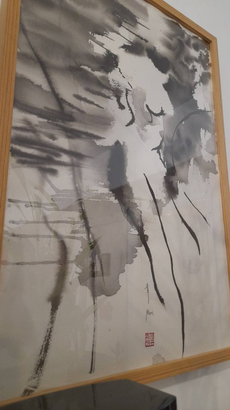 Original Abstract Expressionism People Drawing by Meevi Choi