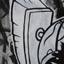 Scratch Night
760mmx1020mm, Mixed Media on Canvas, 2014