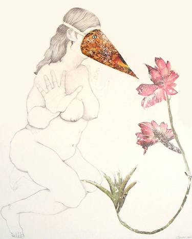 Original Figurative Nude Drawings by Marta Grassi