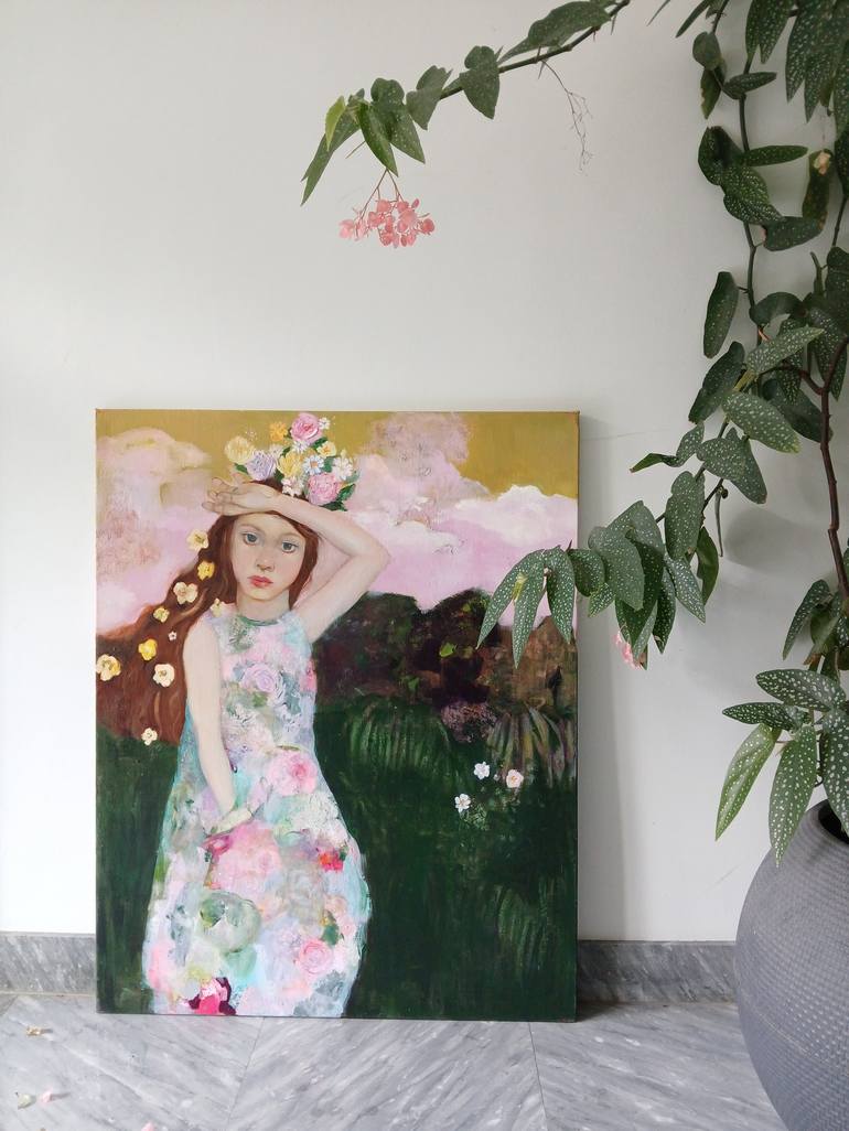 Original Figurative Floral Painting by Marta Grassi