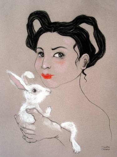 Original Figurative Women Drawings by Marta Grassi