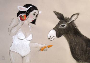 Original Figurative Animal Drawings by Marta Grassi