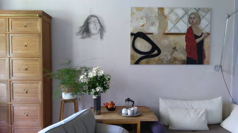 Original Figurative Outer Space Painting by Marta Grassi